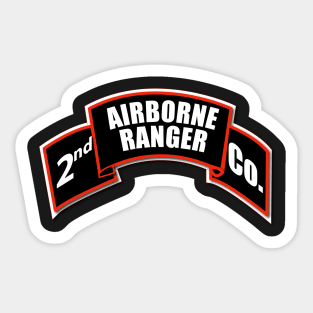 2nd Ranger Infantry Company - Airborne Scroll Sticker